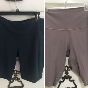 2 pairs Lululemon biker shorts
